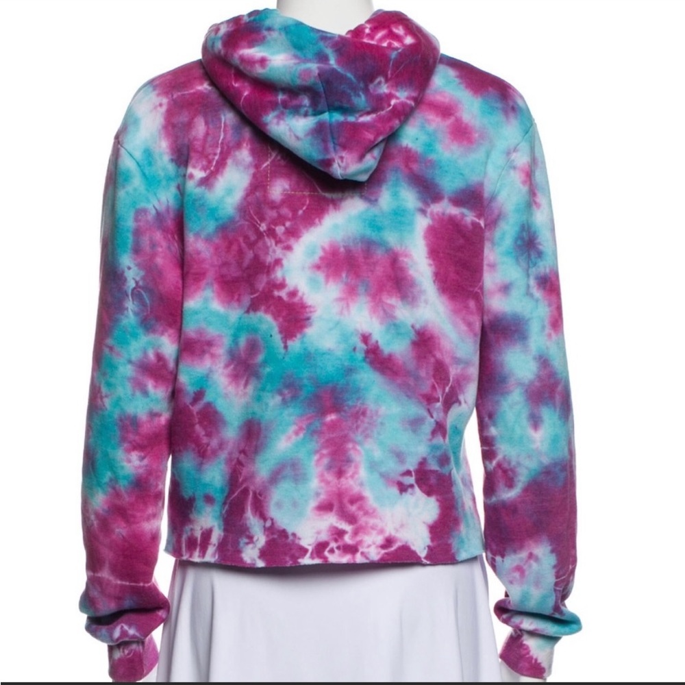 Aviator nation cropped, tie-dye hoodie - M